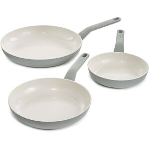 BergHOFF Balance 3Pc Non-stick Ceramic Frying Pan Set, Recycled Aluminum Moonmist 23.0 In. L X 13.0 In. W X 11.0 In. H BergHOFF Balance 3Pc Non-stick Ceramic Frying Pan Set, Recycled Aluminum Moonmist 23.0 In. L X 13.0 In. W X 11.0 In. H