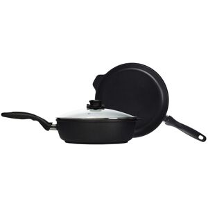 Swiss Diamond XD 3 Piece Saute/Fry Pan XD Nonstick Set Black Swiss Diamond XD 3 Piece Saute/Fry Pan XD Nonstick Set Black