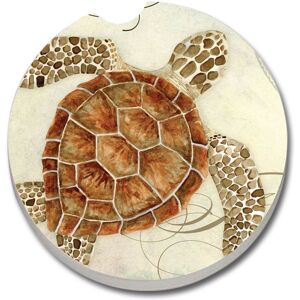 Counterart Absorbent Stone Car Coaster Sea Turtle (Set of 2) Sea Turtle 2.5 In. W X 0.25 In. D Counterart Absorbent Stone Car Coaster Sea Turtle (Set of 2) Sea Turtle 2.5 In. W X 0.25 In. D