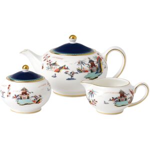 Wedgwood Wonderlust Blue Pagoda 3-piece Fine Bone China Tea Set White,Blue,Multi Wedgwood Wonderlust Blue Pagoda 3-piece Fine Bone China Tea Set White,Blue,Multi