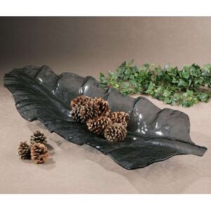 Uttermost Smoke Grey Leaf-shaped Glass Tray smokey grey 4.5 x 43 x 16.5 Uttermost Smoke Grey Leaf-shaped Glass Tray smokey grey 4.5 x 43 x 16.5