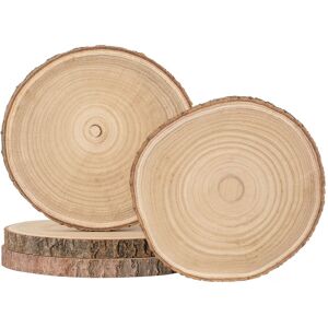 Vintiquewise Set of 4 Rustic Wood Slices Round Multi Purpose Natural Wooden Slabs for Chargers Cake Risers Serving Trays Table Beige 14 Vintiquewise Set of 4 Rustic Wood Slices Round Multi Purpose Natural Wooden Slabs for Chargers Cake Risers Serving Trays Table Beige 14