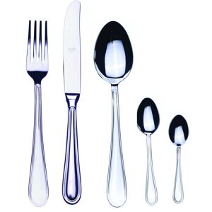 Mepra Norma Flatware Set with Moka Spoons - 30 Pieces - Stainless Steel Silver Service for 6 Mepra Norma Flatware Set with Moka Spoons - 30 Pieces - Stainless Steel Silver Service for 6