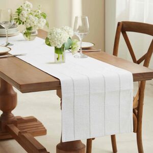 Izod Chadwick White Silver Lurex 72 White Runner Izod Chadwick White Silver Lurex 72 White Runner