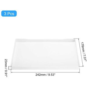 Unique 3Pcs Serving Tray Small Mini Tray Plastic Rectangular Wooden Serving Trays Decorative Ottoman Platter White 7 Unique 3Pcs Serving Tray Small Mini Tray Plastic Rectangular Wooden Serving Trays Decorative Ottoman Platter White 7