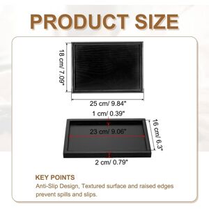 Unique Wooden Serving Tray Rectangular Decorative Platter Black 9.8x7.1 Inch Unique Wooden Serving Tray Rectangular Decorative Platter Black 9.8x7.1 Inch