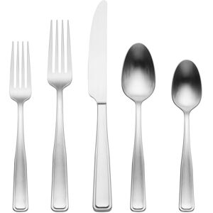 Oneida Reid Satin Flatware Set, Service for 4, Stainless Silver 20-Piece Flatware Set Oneida Reid Satin Flatware Set, Service for 4, Stainless Silver 20-Piece Flatware Set