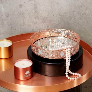 DormCo Silver Orchid Costello Small Rounded Metal Mirror Tray - 6.69 Rose Gold 6.69 DormCo Silver Orchid Costello Small Rounded Metal Mirror Tray - 6.69 Rose Gold 6.69