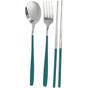 Unique 1 Set Flatware Sets Dishwasher Safe Fork Spoon Chopsticks 3-Piece Set with Box 410 Stainless Steel Gold Tone 23.7x6x6cm Deep Green Silver Tone 0.01 In. L X 0.01 In. W X 0.01 In. H Unique 1 Set Flatware Sets Dishwasher Safe Fork Spoon Chopsticks 3-Piece Set with Box 410 Stainless Steel Gold Tone 23.7x6x6cm Deep Green Silver Tone 0.01 In. L X 0.01 In. W X 0.01 In. H