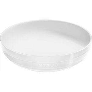 Staub Ceramic 11.5-inch Shallow Serving Bowl White 3.0 In. H X 3.0 In. D Staub Ceramic 11.5-inch Shallow Serving Bowl White 3.0 In. H X 3.0 In. D