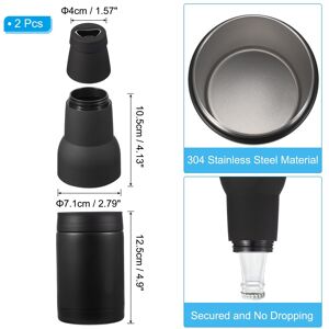 Unique Slim Skinny Can Insulated Beer Sleeve Drink Holder with Bottle Opener for Beer Soda Coffee Regular Cans and Bottles - 12oz Black 12oz Unique Slim Skinny Can Insulated Beer Sleeve Drink Holder with Bottle Opener for Beer Soda Coffee Regular Cans and Bottles - 12oz Black 12oz
