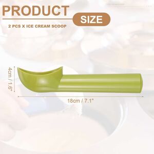 Unique Plastic Ice Cream Scoops, Fruit Spoons Watermelon Scooper Kitchen Tools for Ice Cream Yogurt - 18x4cm Green 18x4cm Unique Plastic Ice Cream Scoops, Fruit Spoons Watermelon Scooper Kitchen Tools for Ice Cream Yogurt - 18x4cm Green 18x4cm