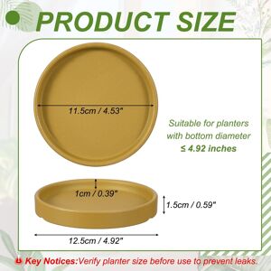 Unique Ceramic Plant Saucers, Round Flower Planter Water Trays Ceramic Plant Saucer Pot Tray Yellow 4.5 Inch Unique Ceramic Plant Saucers, Round Flower Planter Water Trays Ceramic Plant Saucer Pot Tray Yellow 4.5 Inch