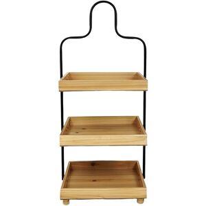 VIP Home and Garden VIP Metal 29.5 in. Brown 3 Tier Wood Tray Stand Brown 29.5 In. L X 13.0 In. W VIP Home and Garden VIP Metal 29.5 in. Brown 3 Tier Wood Tray Stand Brown 29.5 In. L X 13.0 In. W