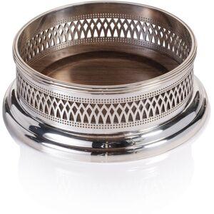 Zodax Sommelier's Edge Wine Bottle Coaster Silver, Brown 5.25 In. W X 2.0 In. H X 5.25 In. D Zodax Sommelier's Edge Wine Bottle Coaster Silver, Brown 5.25 In. W X 2.0 In. H X 5.25 In. D