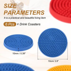 Unique Non-Slip Drink Coasters, Round PVC Desk Coaster for Drinks Tabletop Protection Cups Mat for Office Home Coffee Bar Decor Blue 0.39inch Unique Non-Slip Drink Coasters, Round PVC Desk Coaster for Drinks Tabletop Protection Cups Mat for Office Home Coffee Bar Decor Blue 0.39inch