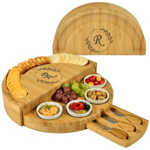 Picnic at Ascot Personalized Patented Bamboo Swiveling Cheese R 15.0 In. L X 15.0 In. W X 3.5 In. H Picnic at Ascot Personalized Patented Bamboo Swiveling Cheese R 15.0 In. L X 15.0 In. W X 3.5 In. H