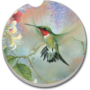 Counterart Absorbent Stoneware Car Coaster, Feathered Friend, Set of 2 - 2.5 Multi 2.5 Counterart Absorbent Stoneware Car Coaster, Feathered Friend, Set of 2 - 2.5 Multi 2.5