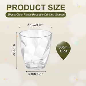 Unique Clear Plastic Reusable Drinking Glasses, Drinking Glasses Diagonal Texture Plastic Water Cup Unbreakable Stackable Clear 10oz Unique Clear Plastic Reusable Drinking Glasses, Drinking Glasses Diagonal Texture Plastic Water Cup Unbreakable Stackable Clear 10oz