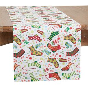Saro Lifestyle Holiday Table Runner With Christmas Stockings Design Multi 16 Saro Lifestyle Holiday Table Runner With Christmas Stockings Design Multi 16