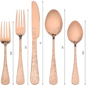 Unique 5 PCS Silverware Set, Stainless Steel Flatware Set, Mirror Polished Cutlery Set for 1, Serving Utensils Set - 5 PCS Rose Gold 5 PCS Unique 5 PCS Silverware Set, Stainless Steel Flatware Set, Mirror Polished Cutlery Set for 1, Serving Utensils Set - 5 PCS Rose Gold 5 PCS