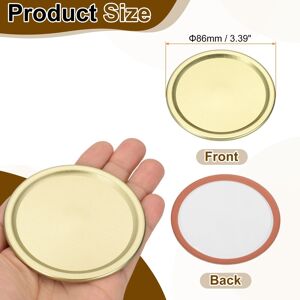 Unique Mason Jar Lids Tinplate Split-Type Canning Jar Lids for Storage Bottle Home Canning Gold 3.39 Unique Mason Jar Lids Tinplate Split-Type Canning Jar Lids for Storage Bottle Home Canning Gold 3.39