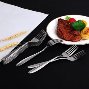 Unique Dinner Forks Set of 12 Stainless Steel 8 Silver 8 Unique Dinner Forks Set of 12 Stainless Steel 8 Silver 8
