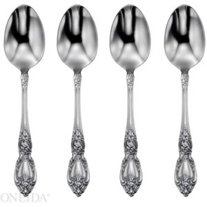 Oneida Wordsworth Everyday Flatware Dinner Spoons, Set Of 4 Stainless Service for 4 Oneida Wordsworth Everyday Flatware Dinner Spoons, Set Of 4 Stainless Service for 4