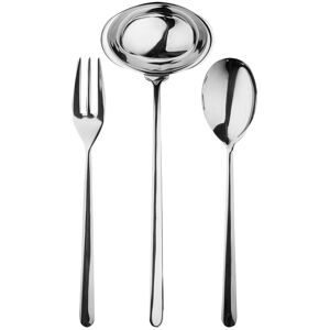 Mepra 3-piece Stainless Steel Linea Serving Set (Fork, Spoon, and Ladle) linea Service for 1 Mepra 3-piece Stainless Steel Linea Serving Set (Fork, Spoon, and Ladle) linea Service for 1