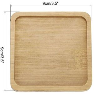 Unique Bamboo Coaster Natural Wooden Drink Coasters Square 3.5inch - Wood color Wood color 0.1 In. L X 0.1 In. W X 0.1 In. H Unique Bamboo Coaster Natural Wooden Drink Coasters Square 3.5inch - Wood color Wood color 0.1 In. L X 0.1 In. W X 0.1 In. H