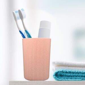 Unique 1Pc Bathroom Tumbler with Smooth Lines Wheat Straw Cup Orange 4.09 Pink 0.1 In. W X 0.1 In. H X 0.0 In. D Unique 1Pc Bathroom Tumbler with Smooth Lines Wheat Straw Cup Orange 4.09 Pink 0.1 In. W X 0.1 In. H X 0.0 In. D
