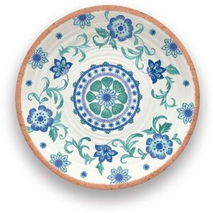 Abode Homewares Rio Turquoise Melamine Floral Round Serving Platter - Multicolor - 14 Multicolor 14.0 In. L X 14.0 In. W X 1.2 In. H Abode Homewares Rio Turquoise Melamine Floral Round Serving Platter - Multicolor - 14 Multicolor 14.0 In. L X 14.0 In. W X 1.2 In. H