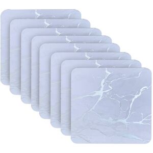 Dainty Home Marble Cork Coaster Set of 8 Square in Silver Silver Dainty Home Marble Cork Coaster Set of 8 Square in Silver Silver