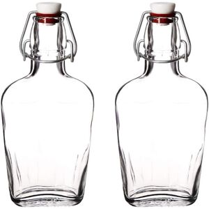 Bormioli Rocco Fiaschetta Pocket Flask, 8.5 oz - Set of 2 Clear 8.5 oz Bormioli Rocco Fiaschetta Pocket Flask, 8.5 oz - Set of 2 Clear 8.5 oz