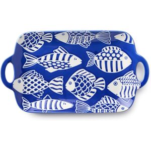 Certified International Fish Tale Porcelain Rectangular Tray with Handles - 14.25 Blue 14.25 Certified International Fish Tale Porcelain Rectangular Tray with Handles - 14.25 Blue 14.25