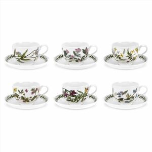Portmeirion Set of 6 Botanic Garden Breakfast Cup and Saucer - 10 Ounces Multi 10 Ounces Portmeirion Set of 6 Botanic Garden Breakfast Cup and Saucer - 10 Ounces Multi 10 Ounces