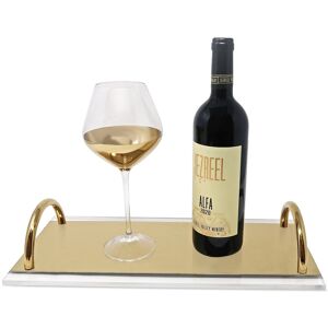 Vivience Acrylic Tray With Handles Silver/Clear 16.5 In. L X 7.5 In. W X 3.25 In. H Vivience Acrylic Tray With Handles Silver/Clear 16.5 In. L X 7.5 In. W X 3.25 In. H