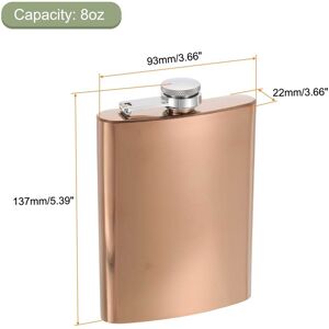 Unique 8oz 230ml Stainless Steel Hip Flask for Camping Outdoor Activity - 8oz/230ml Rose Gold 8oz/230ml Unique 8oz 230ml Stainless Steel Hip Flask for Camping Outdoor Activity - 8oz/230ml Rose Gold 8oz/230ml
