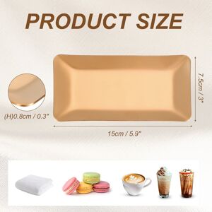 Unique Decorative Tray, Rectangular Frosted Serving Tray for Dessert Napkin Towel Candle Jewelry Bathroom Platter, Rose Gold 5.9x3 Unique Decorative Tray, Rectangular Frosted Serving Tray for Dessert Napkin Towel Candle Jewelry Bathroom Platter, Rose Gold 5.9x3