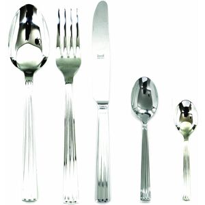 Mepra Roma Flatware Set with Moka Spoon and H/H Knives - 30 Pieces - Stainless Steel Silver Service for 6 Mepra Roma Flatware Set with Moka Spoon and H/H Knives - 30 Pieces - Stainless Steel Silver Service for 6