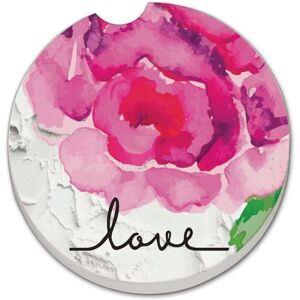 CounterArt Peony Love 2 Pack Absorbent Stone Coaster for Vehicle Cup Holder 2.6” Diameter Manufactured in The USA Multi 2.5 In. L X 2.5 In. W X 0.5 In. D CounterArt Peony Love 2 Pack Absorbent Stone Coaster for Vehicle Cup Holder 2.6” Diameter Manufactured in The USA Multi 2.5 In. L X 2.5 In. W X 0.5 In. D