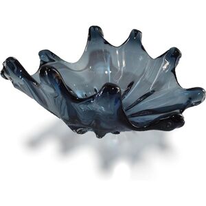 Aria Home Elegant Sculptural Glass Bowl Centerpiece Decorative Accent Blue 10.0 In. W X 7.0 In. H X 16.0 In. D Aria Home Elegant Sculptural Glass Bowl Centerpiece Decorative Accent Blue 10.0 In. W X 7.0 In. H X 16.0 In. D