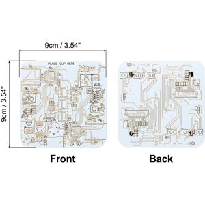 Unique Coasters, PCB Coasters Circuit Board Coasters FR-4 Drink Bar Coasters for Drink Coffee Table Bar Gifts Boy-friend Men White 0.01 In. W X 0.01 In. D Unique Coasters, PCB Coasters Circuit Board Coasters FR-4 Drink Bar Coasters for Drink Coffee Table Bar Gifts Boy-friend Men White 0.01 In. W X 0.01 In. D