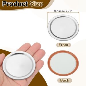 Unique Mason Jar Lids Tinplate Split-Type Canning Jar Lids for Storage Bottle Home Canning Silver 2.76 Unique Mason Jar Lids Tinplate Split-Type Canning Jar Lids for Storage Bottle Home Canning Silver 2.76