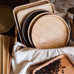 RusticReach Natural Wood Plate Serving Tray Square RusticReach Natural Wood Plate Serving Tray Square