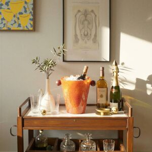Storied Home Marbled Resin Bottle Cooler with Ball Handles - 9.5 Orange 9.5 Storied Home Marbled Resin Bottle Cooler with Ball Handles - 9.5 Orange 9.5