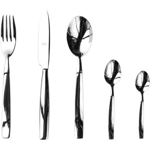 Mepra Mediterranea Flatware Set with Moka Spoons - 30 Pieces Silver Service for 6 Mepra Mediterranea Flatware Set with Moka Spoons - 30 Pieces Silver Service for 6