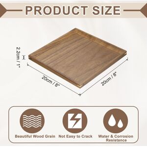 Unique Bamboo Serving Tray, Square Wooden Trays Portable Serving Platters for Food Fruit, Bread, Vanity, Weddings, Picnics - Brown 8 Unique Bamboo Serving Tray, Square Wooden Trays Portable Serving Platters for Food Fruit, Bread, Vanity, Weddings, Picnics - Brown 8