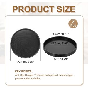 Unique Wooden Serving Tray, Round Decorative Platter, - Black 8.3 inch Unique Wooden Serving Tray, Round Decorative Platter, - Black 8.3 inch