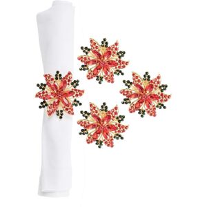 C&F Home Poinsettia Napkin Ring Set of 4 - Set of 4 Red Set of 4 C&F Home Poinsettia Napkin Ring Set of 4 - Set of 4 Red Set of 4